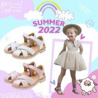 summer2022 รองเท้าเด็กผู้หญิง 2-6 ปี (ARB221153) ลำลองสีชมพู สีขาว รองเท้าลำลองเด็กผญ กันลื่น