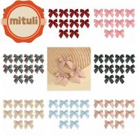 MITULI 10Pcs/set ผ้าผ้าทอ โบว์ลายสก๊อตคริสต์มาส หลากหลายสไตล์ โบว์ลายสก๊อต จี้ต้นไม้คริสต์มาส แฟชั่นสำหรับผู้หญิง นุ่มนุ่มๆ อุปกรณ์พวงมาลัยคริสต์มาส ธงงานปาร์ตี้