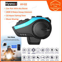 Hysnox HY-02 Motorcycle Intercom 2KM Group 6 Riders 5.0 Bluetooth Music Sharing Headset Helmet Waterproof Intercom Motorcycle Talking FM Radio IP65