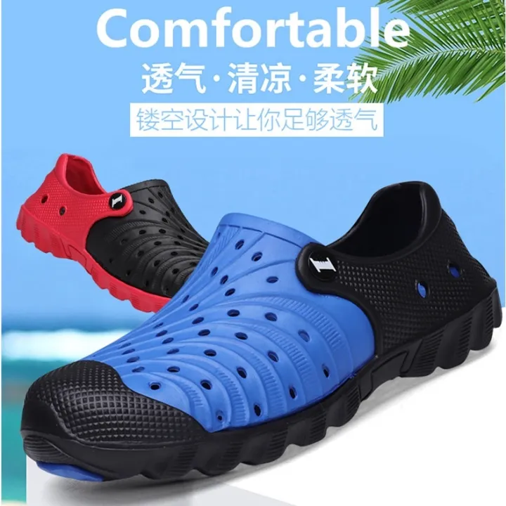 free shopping aqua shoes✖✻ New Trendy Crocs hole shoes Rubber Beach Shoes  Sports swim Water Aqua Shoes for men | Lazada PH