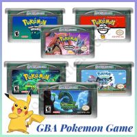 New Pokemon Nostalgia GBA Game Cards Eevee Emerald Stone Dragon Doubles Firered Legends No Box Enlish Version Gifts Toys