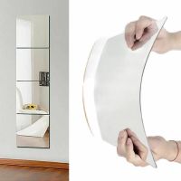 3D Acrylic Mirror Stickers Flexible Thicken-2mm Self-adhesive DIY Art Mirrors Wall Sticker Decoration for Wardrobe Bathroom Home