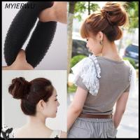 MYIERWU ใหม่ เด็กผู้หญิง ผู้หญิง เครื่องประดับ Magic Donut Shaper เครื่องทำขนมปัง เครื่องมือทำผมแหวน