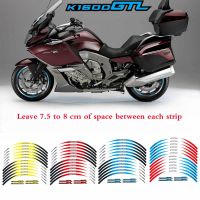 New high quality 12 Pcs Motorcycle Wheel Rim Reflective Sticker stripe For BMW K1600GTL moto car stickers and decals k1600 gtl