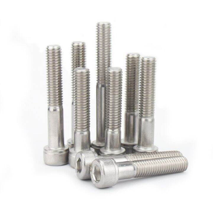 m4-m5-m6-m8-m10-m12-m16-m20-din912-304-stainless-steel-lengthen-half-thread-tooth-hexagon-socket-cheese-head-screw-allen-bolt-nails-screws-fasteners