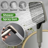 Shower Head Adjustable High Pressure Large Panel Toilet Bidet Spray Gun Self Cleaning Nozzle Bathroom Accessorie Shower Hose Set