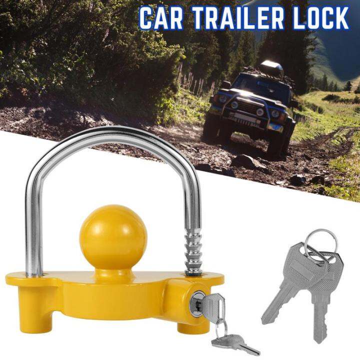 Trailer Coupler Lock with 2 Keys AntiTheft Trailer Parts Coupling Lock