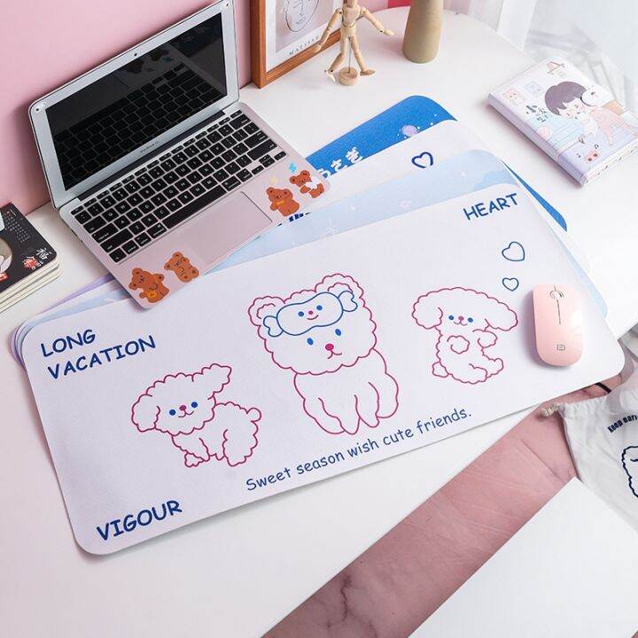 a-lovable-w-แอมป์-gcutedesk-เสื่อ-pustudent-kawaii-โต๊ะเสื่อขนาดใหญ่-keyboardpad-โต๊ะแผ่น-placemat