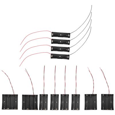 12PCS 18650 Battery Holder Bundle with Wire Battery Holder Case 3.7V, 1/2/3/4 x 3.7V Series DIY Battery Storage Boxes