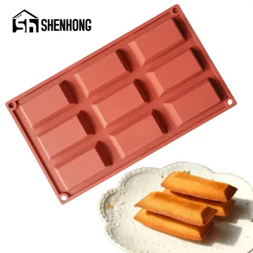 Financier Chefmade Cake Pan, 8 NonStick Rectangle Wells.Biscuits, Muffin