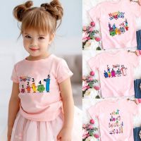 Numberblocks เสื้อผ้าสวมใส่ได้ทุกเพศบล็อกตัวเลขเสื้อผ้าเด็กส่วนบนลำลองการ์ตูนสำหรับเด็กฤดูร้อน