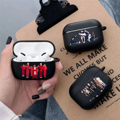 Black Soft Silicone Case for Apple Airpods Pro 2 1 3 Stray Kpop Band Shockproof Protection Kids Air Pods Earphone Box Cover Headphones Accessories