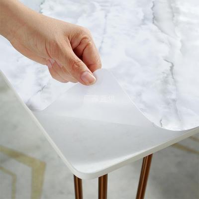 （HOT) ขายส่งผ้าปูโต๊ะทึบแสง pvc แผ่นรองโต๊ะน้ำชาแบบไม่ต้องล้างกันน้ำร้อนและกันน้ำมันผ้าปูโต๊ะแก้วทรงสี่เหลี่ยม