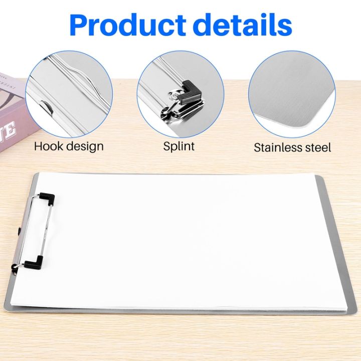 metal-clipboard-folder-a4-stainless-steel-clip-board-bill-storage-folder-writing-file-board-menu-splint-for-business