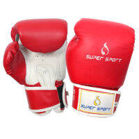 SUPERSPORT นวม นักมวย หนัง PU Boxing Gloves 6 Oz. รุ่น SU731 - สีแดง