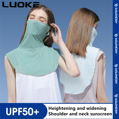 Luoke ผ้าคลุมไหล่หน้ากากปิดหน้าเย็นสำหรับผู้หญิง,ใหม่ผ้าคลุมไหล่กลางแจ้งผ้าไอซ์ซิลค์ผ้าพันคอหูกระต่ายสำหรับขับขี่