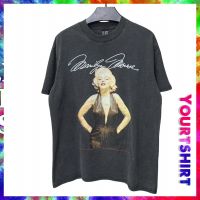 【s-5xl】ผ้าฝ้าย 100%เสื้อยืดโอเวอร์ไซส์เสื้อยืด พิมพ์ลายกราฟฟิค Marilyn Monroe ขนาดใหญ่ สไตล์วินเทจ สําหรับผู้ชาย คู่รักS-3XL