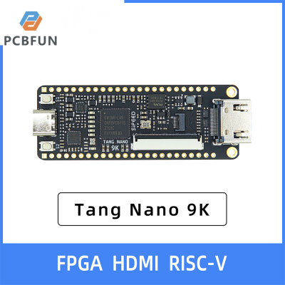 pcbfun แผงการพัฒนา FPGA นาโน9K RISC-V GW1NR-9 RV HDMI รองรับ9x 9/ 18x1 8/ 36x36bit การคูณและ54bit Accumulator