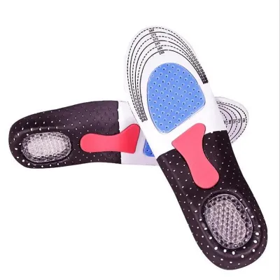 Cuttable Silicone Shoe Insoles Free Size Men Women Orthotic Arch Support Sport Shoe Pad Soft Running Insert Cushion