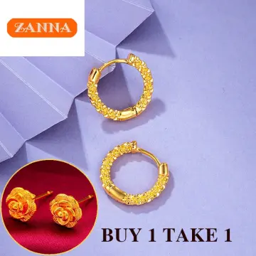 Pure gold hot sale earrings price