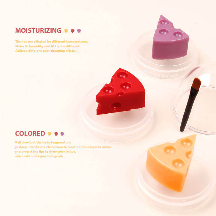 Kami 8G Lipstik Desain Keju Kontrol Suhu Pelembap Bibir Berubah Warna
