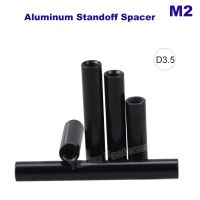 10 Buah M2 Bulat Aluminium Standoff Spacer Stud Memperpanjang Panjang Mur Riveter Sekrup Pengencang Berulir Masukkan Profil Pilar Berongga Hitam