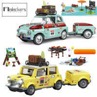 Mailackers Creative Expert Tourist Dining Car Technical Camper Van With Camping Trailer Building Blocks Sets Kid Toys Xmas Gift