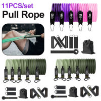 Resistance Band Set Workout Bands Exercise Band 5 Tube Fitness With Door Anchor Handles Leg Ankle Straps And Fitness Stick