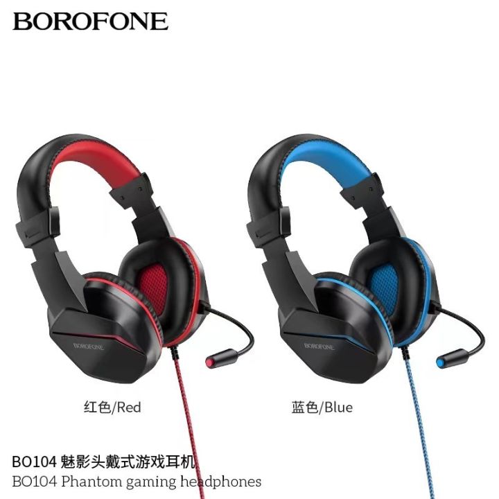 borofone-bo104-gaming-headphone-หูฟังแบบครอบหัวพร้อมไมค์ในตัว-เหมาะสำหรับเล่นเกมส์-และเรียนออนไลน์