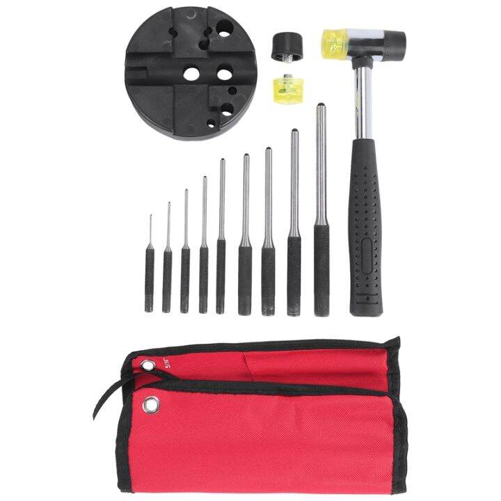 roll-pin-punch-set-with-storage-pouch-smithing-punch-removing-repair-tools-with-bench-block-pin-punches-and-hammer