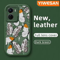 YIWESAN เคสสำหรับ VIVO Y16 Y35 5G Y56 5G เคสรูปผีเสื้อดีไซน์ใหม่เคสใส่โทรศัพท์หนังนิ่มเคสมือถือกันกระแทกป้องกันการตกพร้อมเคสป้องกันกล้องเลนส์คลุมทั้งหมด