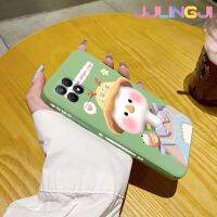 Jlingji เคสสำหรับ Realme 8i Realme Narzo 50เคสการ์ตูนรูปเป็ดน้อยน่ารักแบบออริจินัลเคสขอบซิลิโคนน้ำเคสคลุมทั้งหมดตัวปกป้องกล้องถ่ายรูปเลนส์เคสฝาหลังเคสนิ่ม