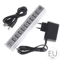 [HOT HAIXWLXKWW 589] 10พอร์ต HUB Splitter U-Disk USB 2.0 Hub โทรศัพท์มือถือชาร์จอะแดปเตอร์ชาร์จ