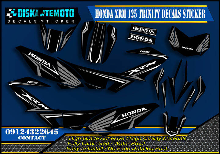 Honda Xrm 125 Trinity Decals Sticker Lazada PH