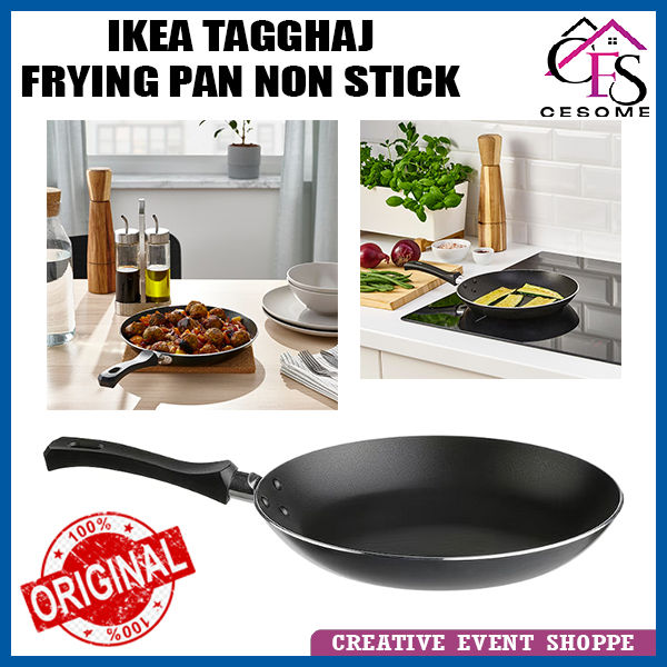 TAGGHAJ Frying pan, non-stick coating black, 9 - IKEA