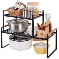 Kitchen Organization and StorageStackable Wide Countertop OrganizerSpices Rack for Counter Shelf Cabinet Cupboard Under Sink