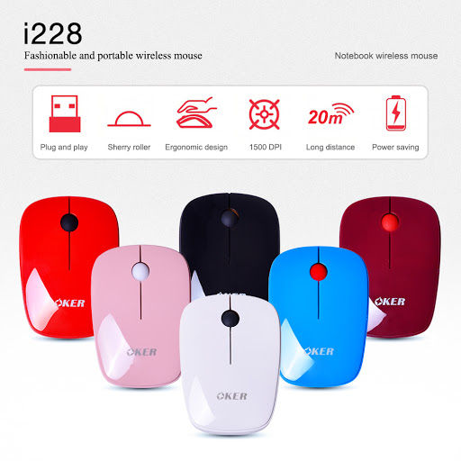 oker-mouse-optical-wireless-i228-เม้าส์ไร้สาย-2-4ghz