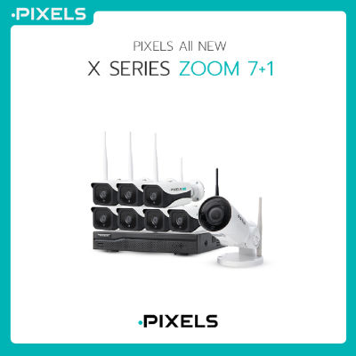 [Free ฮาร์ดดิสก์ HDD 2 TB] PIXELS ALL NEW X SERIES ZOOM 7+1 กล้องวงจรปิดไร้สาย หมุนได้ 180° ซูมไกล 4 เท่า พูดโต้ตอบฟังเสียง ความละเอียดคมชัด 3 ล้านพิกเซล