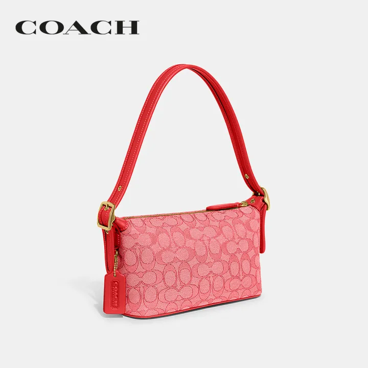 coach-กระเป๋าสะพายไหล่ผู้หญิงรุ่น-demi-bag-in-signature-jacquard-สีแดง-ce736-b4v2t