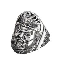 Duke guan sterling silver ring men guan yu wu god of wealth lucky to ward off bad luck the index finger and domineering personality breadwinners male ring to send her boyfriend —D0517