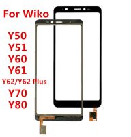 หน้าจอสัมผัสสำหรับ Wiko Y80 Y70 Y62 Y61 Y60บวก Y50 Y51กระจกหน้าหน้าจอแอลซีดีสัมผัสแผงด้านนอกอะไหล่ทดแทน