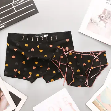 Plus Size Plus-sized Couple Underwear Underwear Set Leopard Print Sexy Lace  Modal Cotton Men's Boxer Briefs