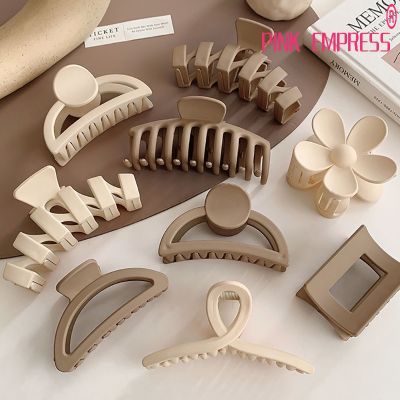 Korean Frosted Hair Clip Gentle Coffee Color Gripper Clip Fashion Elegant Hair Accessories