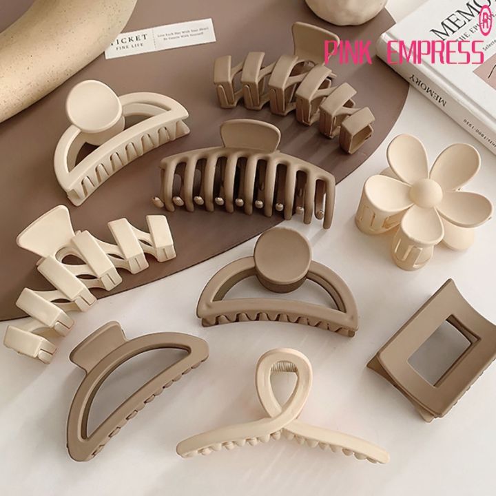 korean-frosted-hair-clip-gentle-coffee-color-gripper-clip-fashion-elegant-hair-accessories