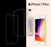 P❤️M ฟิล์มกันรอย PET เต็มจอหน้าและหลัง ไอโฟน7 พลัส สีใส Soft PET Full Cover Plated Curved Front + Back Screen Protector Film for iPhone7 Plus (ไม่ใช่ฟิล์มกระจก)(5.5) Clear