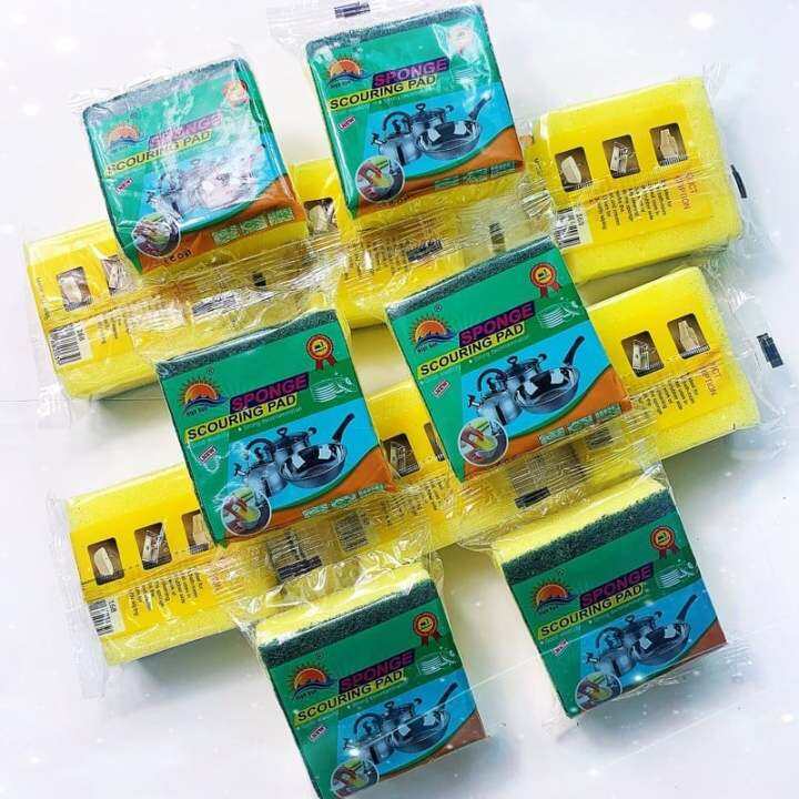 HS 12 Pieces Of Dishwashing Sponge Magic Wipe Household Cleaning Sponge