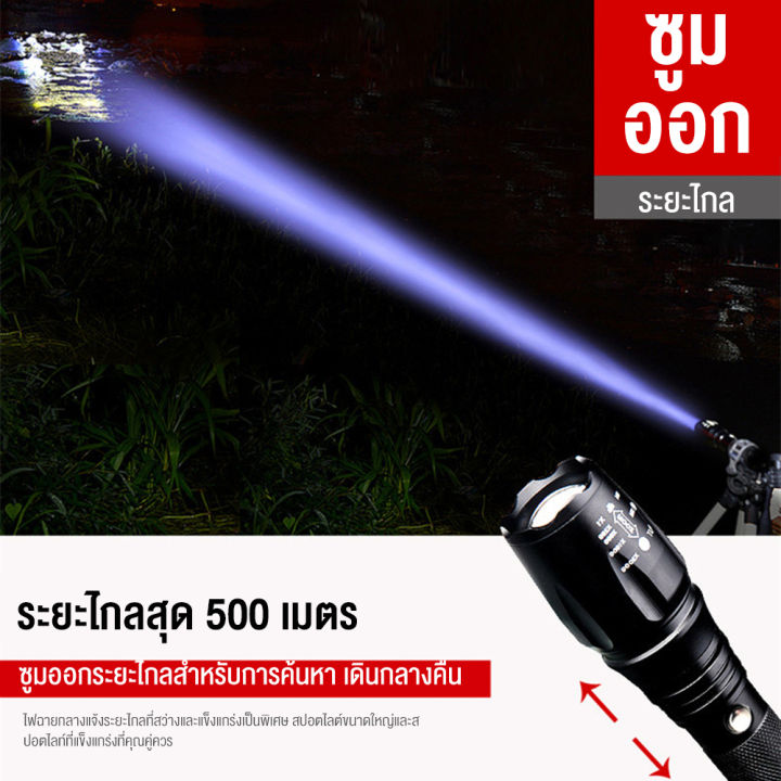 100-ของแท้-ไฟฉายแรงสูง100000lm-ไฟฉาย-ต้นฉบับultra-fire-100000lm-t6-ไฟฉายledอัลตร้าไฟฉายสว่าง-18650-แสงทำงานแบบพกพากันน้ำ-portable-waterproof-5-modes-with-rechargeable1-battery-charger-high-performance