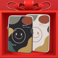 【ชุดใบหน้ายิ้มแย้ม】เคสกันกระแทกปลอกแล็ปท็อปกระเป๋าแล็ปท็อปกระเป๋าเก็บของ10-15นิ้วเคส Ipad กระเป๋าหนัง PU ของผู้ชาย
