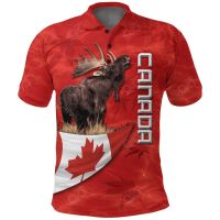 2023 NEW Style Canada Moose Polo Shirt Maple Leafsize：XS-6XLNew product，Can be customization