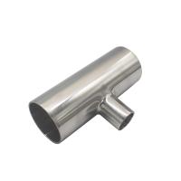 304 Stainless Steel Reducer Tee SS304 Sanitary 3 Ways Welding Fitting Food Grade Double-sided Polishing Pipe Connector